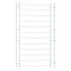 vidaXL Wine Rack for 96 Bottles Iron Wine Storage Cabinet Holder Shelf Indoor - white, 72