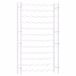vidaXL Wine Rack for 96 Bottles Iron Wine Storage Cabinet Holder Shelf Indoor - white, 72