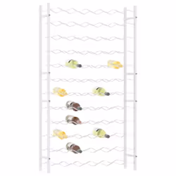 vidaXL Wine Rack for 96 Bottles Iron Wine Storage Cabinet Holder Shelf Indoor - white, 72 - Additional view 4