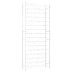 vidaXL Wine Rack for 96 Bottles Iron Wine Storage Cabinet Holder Shelf Indoor - white, 96