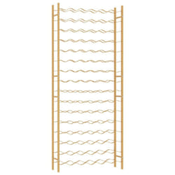 vidaXL Wine Rack for 96 Bottles Iron Wine Storage Cabinet Holder Shelf Indoor - gold, 96