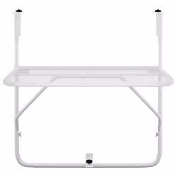 vidaXL Balcony Table Steel Patio Folding Side Hanging Table Multi Colours - white - Additional view 2