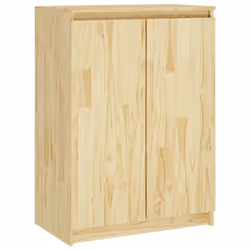 vidaXL 3x Solid Pinewood Side Cabinets Nightstand Accent Cabinet Multi Colours - brown - Additional view 5