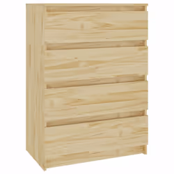 vidaXL 3x Solid Pinewood Side Cabinets Nightstand Accent Cabinet Multi Colours - brown - Additional view 6