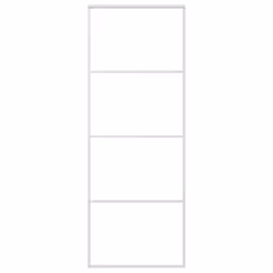 vidaXL Sliding Door ESG Glass and Aluminium 76x205 cm White Barn Interior Door - Additional view 4