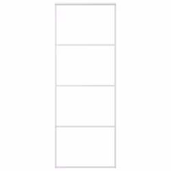 vidaXL Sliding Door Frosted ESG Glass and Aluminium 76x205 cm White Barn Door