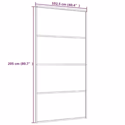 vidaXL Sliding Door Interior Barn Door Frosted ESG Glass and Aluminium Black