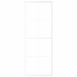 vidaXL Sliding Door ESG Glass and Aluminium 76x205 cm White Barn Interior Door - Additional view 3