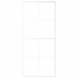 vidaXL Sliding Door ESG Glass and Aluminium 90x205 cm White Barn Interior Door - Additional view 2