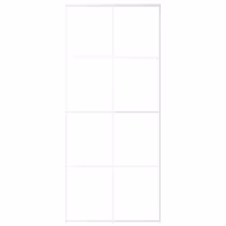 vidaXL Sliding Door Frosted ESG Glass and Aluminium 90x205 cm White Barn Door