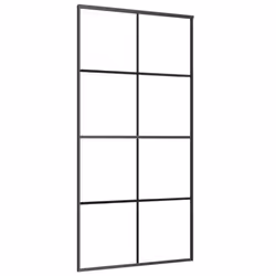 vidaXL Sliding Door Inner Glass Door Sliding Barn Door Aluminium and ESG Glass - 102.5 x 205 cm