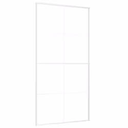 vidaXL Sliding Door ESG Glass and Aluminium 102.5x205 cm White Interior Door - Additional view 2