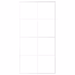 vidaXL Sliding Door ESG Glass and Aluminium 102.5x205 cm White Interior Door - Additional view 3