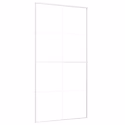vidaXL Sliding Door Frosted ESG Glass and Aluminium 102.5x205 cm White Door - Additional view 2