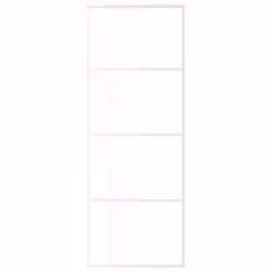 vidaXL Sliding Door Frosted ESG Glass and Aluminium 76x205 cm White Barn Door - Additional view 3
