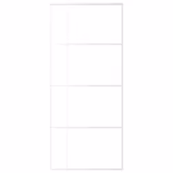 vidaXL Sliding Door ESG Glass and Aluminium 90x205 cm White Interior Door