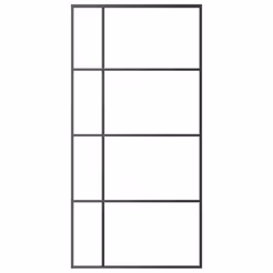 vidaXL Sliding Door Interior Barn Door Frosted ESG Glass and Aluminium Black