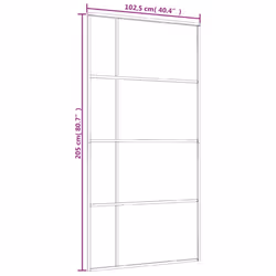 vidaXL Sliding Door Interior Barn Door Frosted ESG Glass and Aluminium Black - Additional view 4