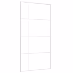 vidaXL Sliding Door ESG Glass and Aluminium 102.5x205 cm White Interior Door - Additional view 2