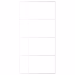 vidaXL Sliding Door Frosted ESG Glass and Aluminium 102.5x205 cm White Door - Additional view 3