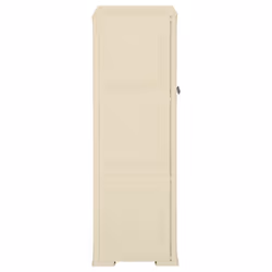 vidaXL Plastic Cabinet Storage Cupboard Utility Storage Cabinet Wood Design - white, 79 x 43 x 125 cm - Additional view 2