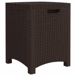 vidaXL Garden Storage Box PP Rattan Toolbox Multi Colours 39x39x46/60x54x41 cm - brown, 39 x 39 x 46 cm