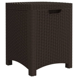 vidaXL Garden Storage Box PP Rattan Toolbox Multi Colours 39x39x46/60x54x41 cm - brown, 39 x 39 x 46 cm