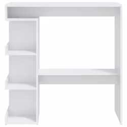 vidaXL Bar Table with Storage Rack Bar High Table Pub Table Engineered Wood - white - Additional view 5