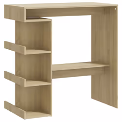 vidaXL Bar Table with Storage Rack Bar High Table Pub Table Engineered Wood - sonoma oak - Additional view 2