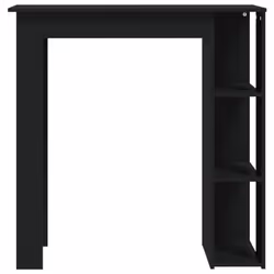 vidaXL Bar Table with Shelf Bar High Table Bistro Pub Table Engineered Wood - black