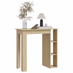 vidaXL Bar Table with Shelf Bar High Table Bistro Pub Table Engineered Wood - sonoma oak - Additional view 5