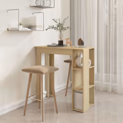 vidaXL Bar Table with Shelf Bar High Table Bistro Pub Table Engineered Wood - sonoma oak - Additional view 6