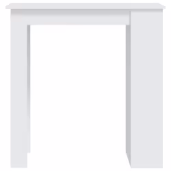 vidaXL Bar Table with Storage Rack Bar High Table Pub Table Engineered Wood - white - Additional view 5