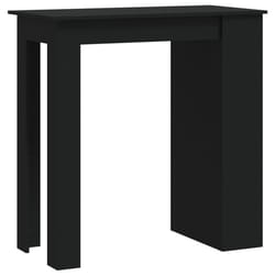 vidaXL Bar Table with Storage Rack Bar High Table Pub Table Engineered Wood - black