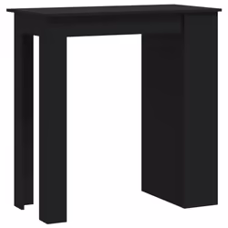 vidaXL Bar Table with Storage Rack Bar High Table Pub Table Engineered Wood - black