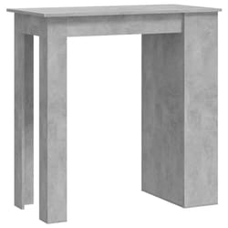 vidaXL Bar Table with Storage Rack Bar High Table Pub Table Engineered Wood - concrete grey