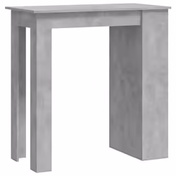 vidaXL Bar Table with Storage Rack Bar High Table Pub Table Engineered Wood - concrete grey