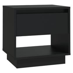 vidaXL 1/2x Bedside Cabinet Chipboard Bedroom Bedside Side Table Multi Colours - black, 1