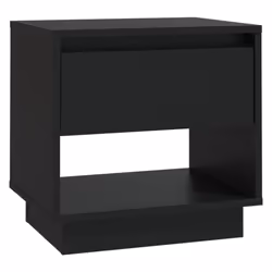 vidaXL 1/2x Bedside Cabinet Chipboard Bedroom Bedside Side Table Multi Colours - black, 1 - Additional view 2