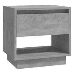 vidaXL 1/2x Bedside Cabinet Chipboard Bedroom Bedside Side Table Multi Colours - concrete grey, 1