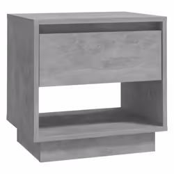vidaXL 1/2x Bedside Cabinet Chipboard Bedroom Bedside Side Table Multi Colours - concrete grey, 1