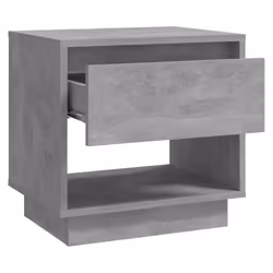 vidaXL 1/2x Bedside Cabinet Chipboard Bedroom Bedside Side Table Multi Colours - concrete grey, 2 - Additional view 6