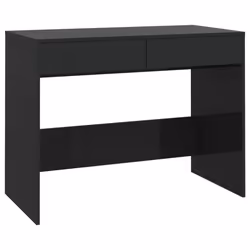 vidaXL Desk Home Office Working Writing Table Computer Desk Engineered Wood - black