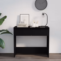 vidaXL Console Table Hallway Tea End Table Side Table for Under Mirror Steel - black - Additional view 4