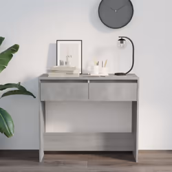 vidaXL Console Table Hallway Tea End Table Side Table for Under Mirror Steel - concrete grey - Additional view 4