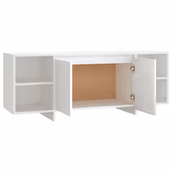 vidaXL TV Cabinet TV Stand Media TV Unit Entertainment Centre Engineered Wood - white - Additional view 5