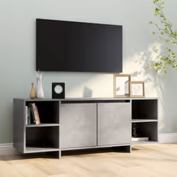 vidaXL TV Cabinet TV Stand Media TV Unit Entertainment Centre Engineered Wood - concrete grey - Additional view 2