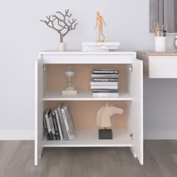 vidaXL Sideboard Storage Cupboard Cabinet Buffet Highboard Engineered Wood - white