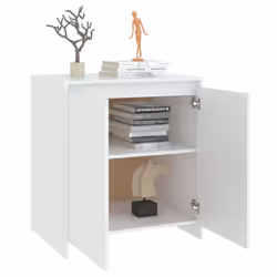 vidaXL Sideboard Storage Cupboard Cabinet Buffet Highboard Engineered Wood - white - Additional view 5