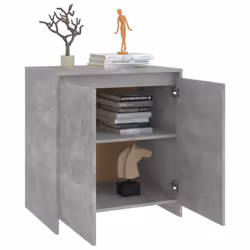 vidaXL Sideboard Storage Cupboard Cabinet Buffet Highboard Engineered Wood - concrete grey - Additional view 5